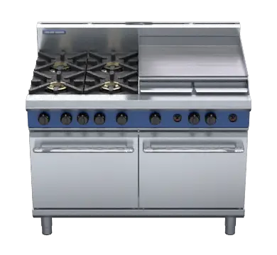 Blue Seal Evolution Series G528B - 1200mm Gas Range Double Static Oven