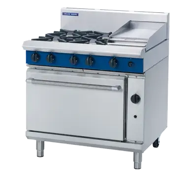 Blue Seal Evolution Series G506C - 900mm Gas Range Static Oven  Turbofan