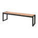 Bolero Acacia Wood & Steel Industrial Benches 1600mm 2 Pack  Cafe Chairs
