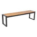 Bolero Acacia Wood & Steel Industrial Benches 1600mm 2 Pack  Cafe Chairs