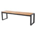Bolero Acacia Wood & Steel Industrial Benches 1600mm 2 Pack  Cafe Chairs