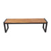 Bolero Acacia Wood & Steel Industrial Benches 1600mm 2 Pack  Cafe Chairs