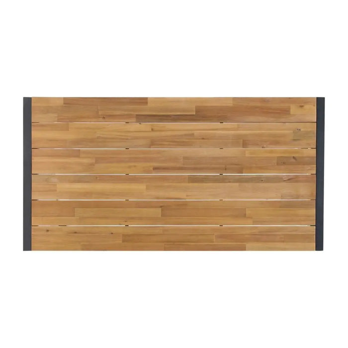 Bolero Acacia Wood & Steel Rectangular Industrial Table 1800 mm  Cafe Tables
