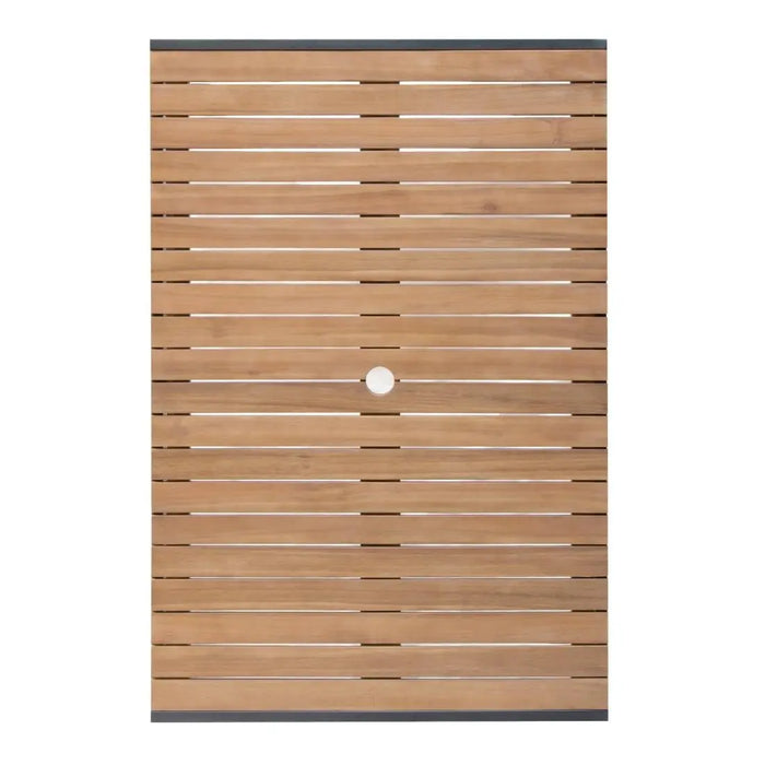 Bolero Acacia Wood & Steel Rectangular Table 1200  Cafe Tables