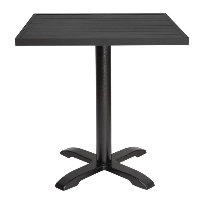 Bolero Aluminium Square Table Top Black 700 mm  table top
