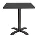 Bolero Aluminium Square Table Top Black 700 mm  table top