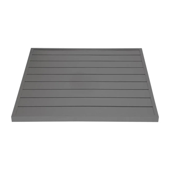 Bolero Aluminium Square Table Top Dark Grey 700 mm  Table Top