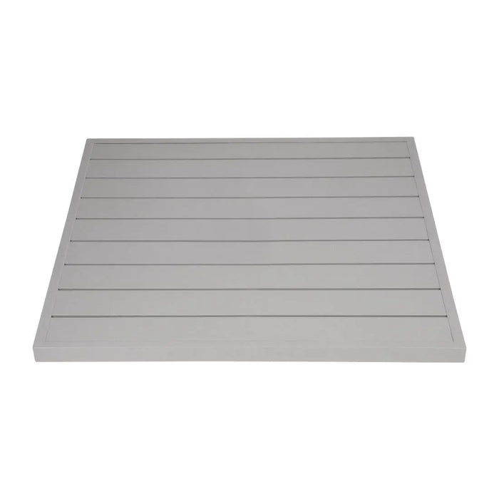 Bolero Aluminium Square Table Top Light Grey 700mm  Table Top