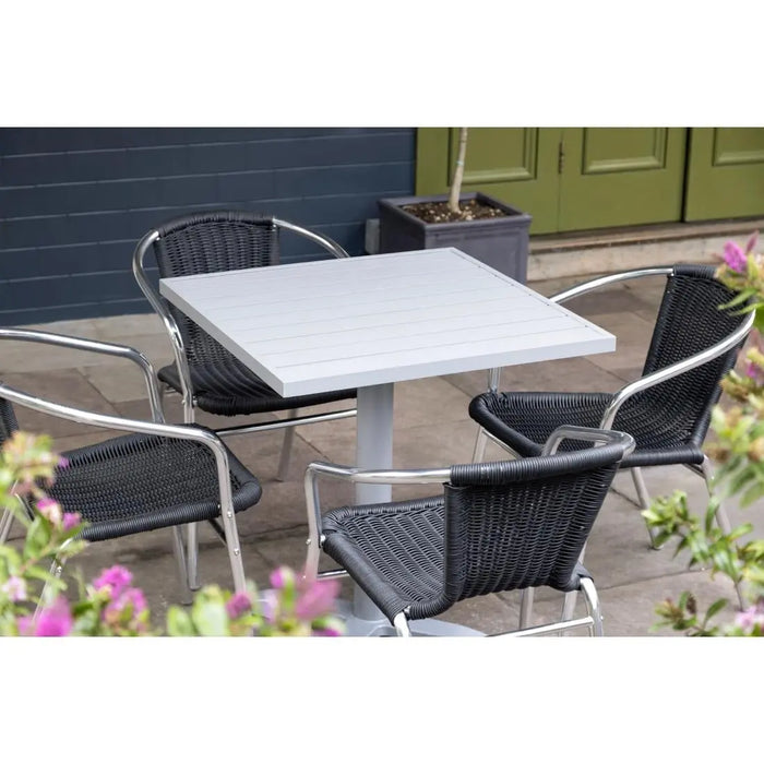Bolero Aluminium Square Table Top Light Grey 700mm  Table Top
