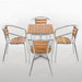 Bolero Aluminium & Ash Chairs 4 Pack  Cafe Chairs