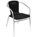Bolero Aluminium & Black Wicker Chairs Pack of 4  Cafe Chairs