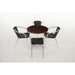 Bolero Aluminium & Black Wicker Chairs Pack of 4  Cafe Chairs