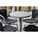 Bolero Aluminium & Black Wicker Chairs Pack of 4  Cafe Chairs
