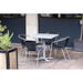 Bolero Aluminium & Black Wicker Chairs Pack of 4  Cafe Chairs