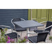 Bolero Aluminium & Black Wicker Chairs Pack of 4  Cafe Chairs
