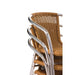 Bolero Aluminium & Natural Wicker Chair Pack of 4  Cafe Chairs