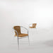 Bolero Aluminium & Natural Wicker Chair Pack of 4  Cafe Chairs