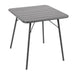Bolero Amalfi Slatted Square Steel Folding Table – Grey 700 mm  Cafe Tables