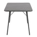 Bolero Amalfi Slatted Square Steel Folding Table – Grey 700 mm  Cafe Tables