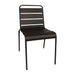 Bolero Amalfi Slatted Steel Side Chairs Black  Cafe Chairs