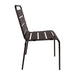 Bolero Amalfi Slatted Steel Side Chairs Black  Cafe Chairs