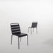 Bolero Amalfi Slatted Steel Side Chairs Grey  Cafe Chairs