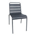 Bolero Amalfi Slatted Steel Side Chairs Grey  Cafe Chairs