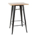 Bolero Bistro Bar Table with Wooden Top Black  Cafe Tables