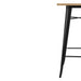 Bolero Bistro Bar Table with Wooden Top Black  Cafe Tables