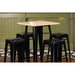 Bolero Bistro Bar Table with Wooden Top Black  Cafe Tables