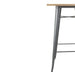 Bolero Bistro Bar Table with Wooden Top – Gun Metal  Cafe Tables