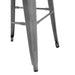 Bolero Bistro High Stool Gun Metal with Wooden Seat Pad (Pack 4)  Bar Stools