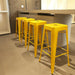 Bolero Bistro Yellow Steel High Stool Pack of 4  Bar Stools