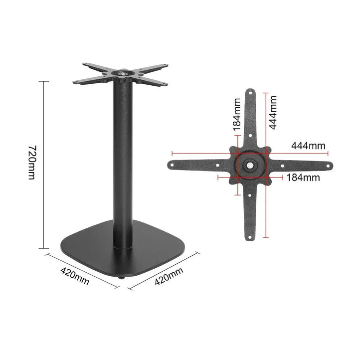 Bolero Black Cast Iron Table Base 720×420 mm  Table Base