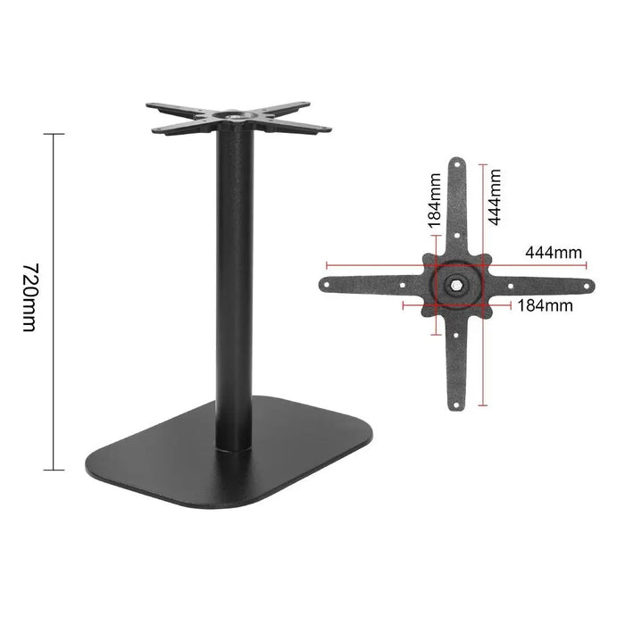 Bolero Black Cast Iron Table Base 720×420×600 mm  Table Base