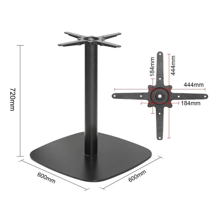 Bolero Black Cast Iron Table Base 720×600 mm  Table Base