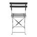 Bolero Black Pavement Style Steel Folding Chairs Pack of 2  Cafe Chairs