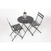 Bolero Black Pavement Style Steel Folding Chairs Pack of 2  Cafe Chairs