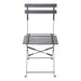 Bolero Black Pavement Style Steel Folding Chairs Pack of 2  Cafe Chairs