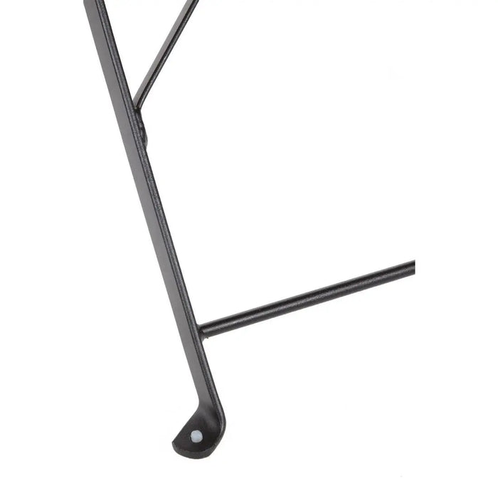 Bolero Black Pavement Style Steel Folding Chairs Pack of 2  Cafe Chairs