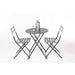 Bolero Black Pavement Style Steel Folding Chairs Pack of 2  Cafe Chairs