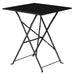 Bolero Black Square Pavement Style Steel Table  Cafe Tables