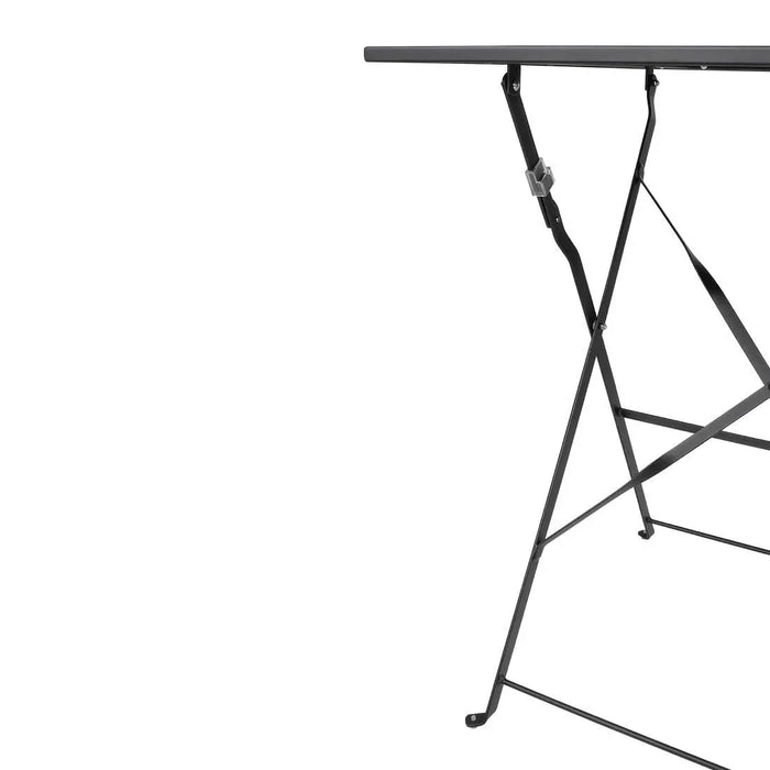 Bolero Black Square Pavement Style Steel Table  Cafe Tables
