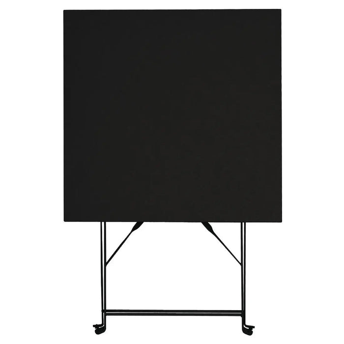 Bolero Black Square Pavement Style Steel Table  Cafe Tables