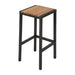 Bolero Black Steel & Acacia Wood Bar Stool 2 Pack  Bar Tools