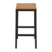 Bolero Black Steel & Acacia Wood Bar Stool 2 Pack  Bar Tools