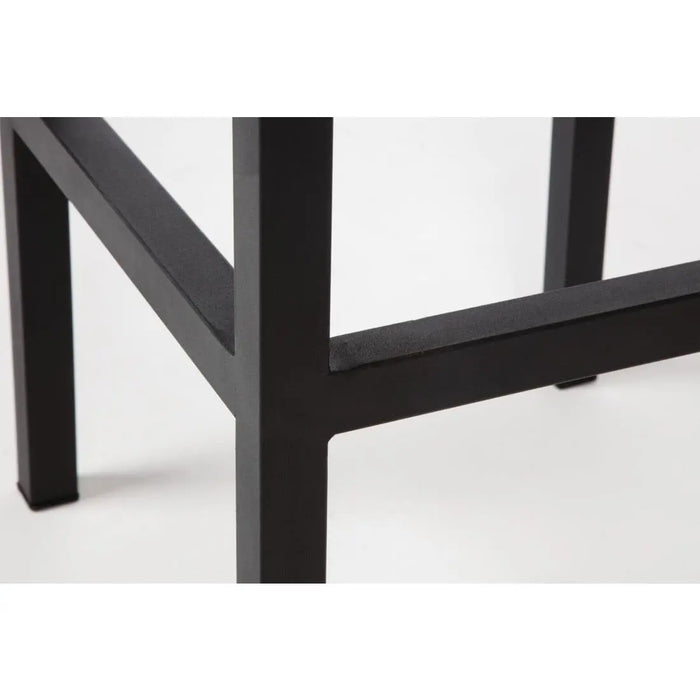 Bolero Black Steel & Acacia Wood Bar Stool 2 Pack  Bar Tools
