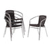 Bolero Black Wicker Chair with Aluminium Frame (Pack 4) - U507 - Simply Hospitality NZ