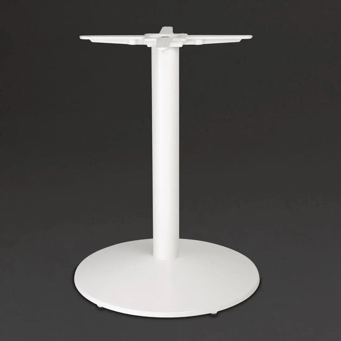 Bolero Cast Iron Round Table Base White  Table Base