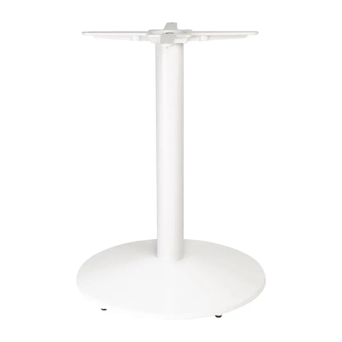 Bolero Cast Iron Round Table Base White  Table Base